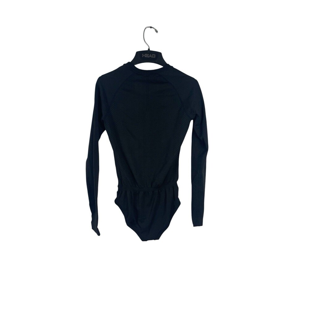 FIGS Saltra Seamless Underscrub Black Long Sleeve BodySuit XS Medical Scrubwear